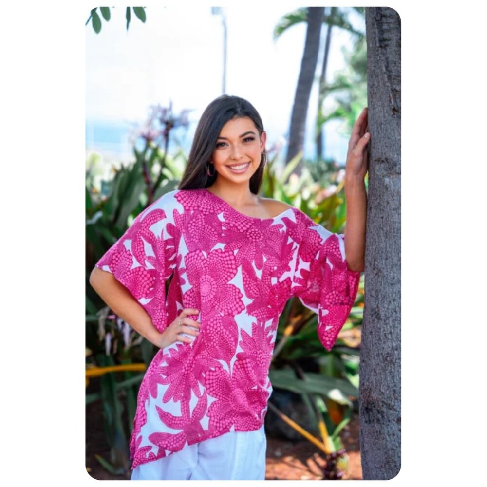 NWT Lani Lau Pink Yoko Dress sz OS - Picture 2 of 8